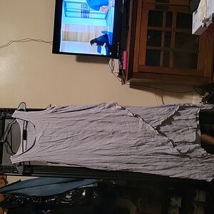 Seersucker Handkerchief Hem Dress.